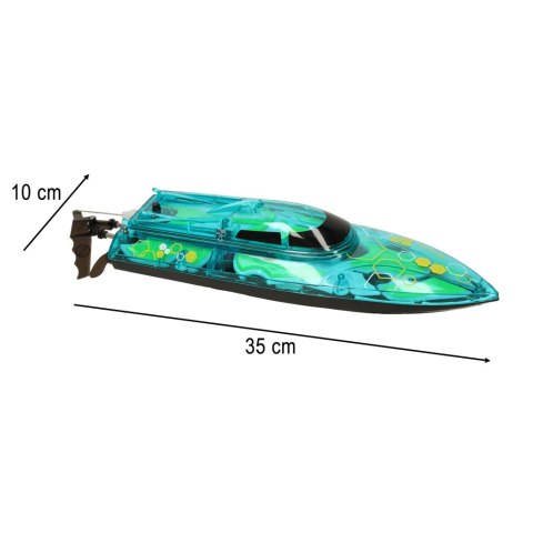Motorówka zdalnie sterowana RC REVOLT Q7 Illuminator Szybka Łódź 20km/h Zasięg 150m 2.4GHz Silnik Chłodzony Wodą LED Auto-Reset Motorówka zdalnie sterowana RC REVOLT Q7 Illuminator Szybka Łódź 20km/h Zasięg 150m 2.4GHz Silnik Chłodzony Wodą LED Auto-Reset