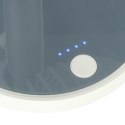 Wentylator biurkowy wiatrak przenośny bezprzewodowy USB z akumulatorem regulowany 4 poziomy mocy LED 38cm biały Wentylator biurkowy wiatrak przenośny bezprzewodowy USB z akumulatorem regulowany 4 poziomy mocy LED 38cm biały