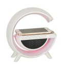 Lampka LED Gamingowa RGB głośnik ładowarka indukcyjna radio budzik zegar Lampka LED Gamingowa RGB głośnik ładowarka indukcyjna radio budzik zegar