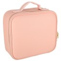 Kosmetyczka organizer na kosmetyki biżuterię kuferek z lusterkiem 10-krotne powiększenie różowy Kosmetyczka organizer na kosmetyki biżuterię kuferek z lusterkiem 10-krotne powiększenie różowy