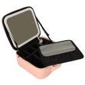 Kosmetyczka organizer na kosmetyki biżuterię kuferek z lusterkiem 10-krotne powiększenie różowy Kosmetyczka organizer na kosmetyki biżuterię kuferek z lusterkiem 10-krotne powiększenie różowy