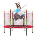 Trampolina do domu ogrodu dla dzieci siatka 140cm 55inch czerwona Trampolina do domu ogrodu dla dzieci siatka 140cm 55inch czerwona