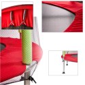 Trampolina do domu ogrodu dla dzieci siatka 140cm 55inch czerwona Trampolina do domu ogrodu dla dzieci siatka 140cm 55inch czerwona