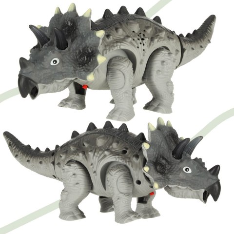 Dinozaur Triceratops zabawka interaktywna na baterie chodzi świeci ryczy Dinozaur Triceratops zabawka interaktywna na baterie chodzi świeci ryczy