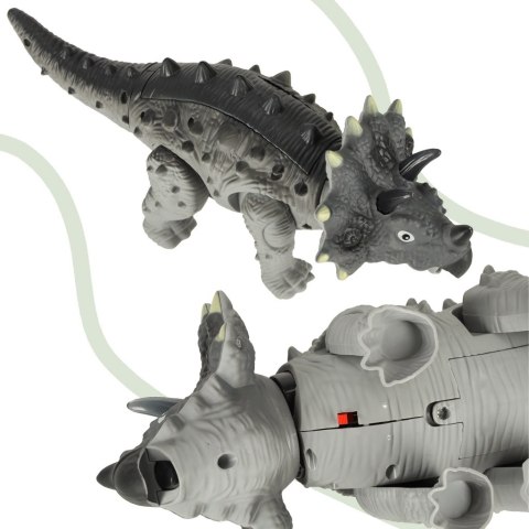Dinozaur Triceratops zabawka interaktywna na baterie chodzi świeci ryczy Dinozaur Triceratops zabawka interaktywna na baterie chodzi świeci ryczy