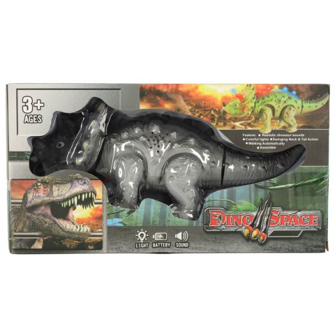 Dinozaur Triceratops zabawka interaktywna na baterie chodzi świeci ryczy Dinozaur Triceratops zabawka interaktywna na baterie chodzi świeci ryczy