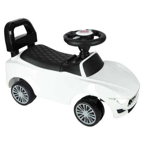 Jeździk pchacz samochód auto z dźwiękiem i światłami biały Jeździk pchacz samochód auto z dźwiękiem i światłami biały