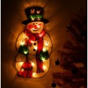 Lampki LED wisząca dekoracja okna świąteczna bałwan XXL 45cm Lampki LED wisząca dekoracja okna świąteczna bałwan XXL 45cm