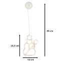 Lampki LED wisząca dekoracja świąteczna okna bałwanek 49cm przyssawka 10 LED Lampki LED wisząca dekoracja świąteczna okna bałwanek 49cm przyssawka 10 LED