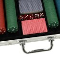 Poker zestaw do gry w walizce 500 żetonów 2 talie kart Poker zestaw do gry w walizce 500 żetonów 2 talie kart