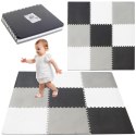 Mata edukacyjna piankowa puzzle szara 180 x 180 cm 9 elementów Mata edukacyjna piankowa puzzle szara 180 x 180 cm 9 elementów