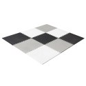 Mata edukacyjna piankowa puzzle szara 180 x 180 cm 9 elementów Mata edukacyjna piankowa puzzle szara 180 x 180 cm 9 elementów