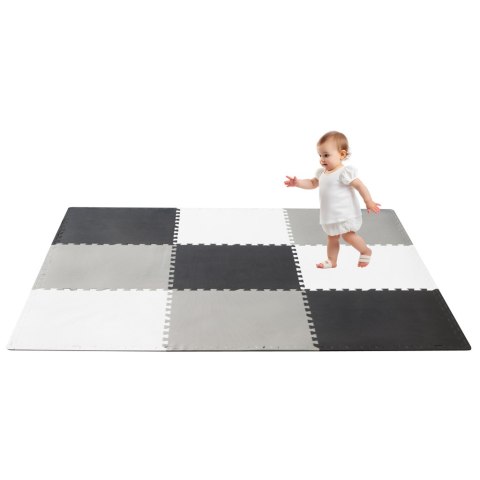 Mata edukacyjna piankowa puzzle szara 180 x 180 cm 9 elementów Mata edukacyjna piankowa puzzle szara 180 x 180 cm 9 elementów