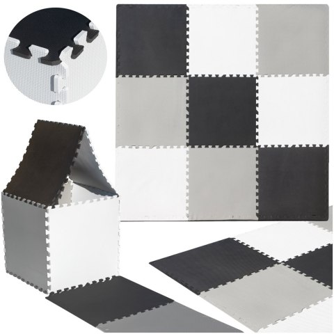 Mata edukacyjna piankowa puzzle szara 180 x 180 cm 9 elementów Mata edukacyjna piankowa puzzle szara 180 x 180 cm 9 elementów