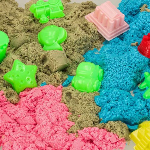 Piasek kinetyczny w pudełku 1kg piaskownica 27el. Piasek kinetyczny w pudełku 1kg piaskownica 27el.