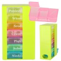 Pudełko organizer na leki na tabletki kasetka 7 dni 3 pory dnia 4 języki Pudełko organizer na leki na tabletki kasetka 7 dni 3 pory dnia 4 języki