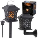 Lampa solarna ogrodowa ażurowa latarenka wisząca wbijana lampion 12 LED Lampa solarna ogrodowa ażurowa latarenka wisząca wbijana lampion 12 LED