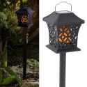 Lampa solarna ogrodowa ażurowa latarenka wisząca wbijana lampion 12 LED Lampa solarna ogrodowa ażurowa latarenka wisząca wbijana lampion 12 LED
