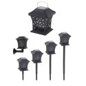 Lampa solarna ogrodowa ażurowa latarenka wisząca wbijana lampion 12 LED Lampa solarna ogrodowa ażurowa latarenka wisząca wbijana lampion 12 LED