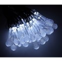 Lampki solarne ogrodowe łezki 6,5m 30LED zimny biały Lampki solarne ogrodowe łezki 6,5m 30LED zimny biały