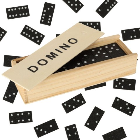 Domino drewniane klocki gra rodzinna + pudełko Domino drewniane klocki gra rodzinna + pudełko