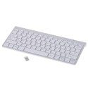 Klawiatura bezprzewodowa bluetooth Smart TV srebrna Klawiatura bezprzewodowa bluetooth Smart TV srebrna