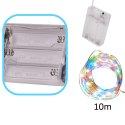 Lampki LED druciki dekoracyjne świąteczne choinkowe 10m 100LED multikolor Lampki LED druciki dekoracyjne świąteczne choinkowe 10m 100LED multikolor