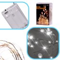 Lampki LED druciki dekoracyjne świąteczne choinkowe 5m 50LED zimny biały Lampki LED druciki dekoracyjne świąteczne choinkowe 5m 50LED zimny biały