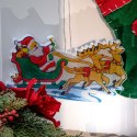 Lampki LED wisząca ozdoba dekoracja okna świąteczna przyssawka sanie Mikołaja Lampki LED wisząca ozdoba dekoracja okna świąteczna przyssawka sanie Mikołaja