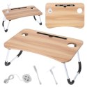 Stolik pod laptopa składany do łóżka podstawka śniadaniowa USB Stolik pod laptopa składany do łóżka podstawka śniadaniowa USB