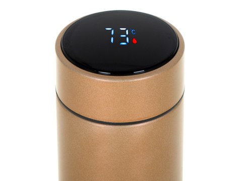 Kubek bidon termiczny termos smart LED 500ml złoty Kubek bidon termiczny termos smart LED 500ml złoty