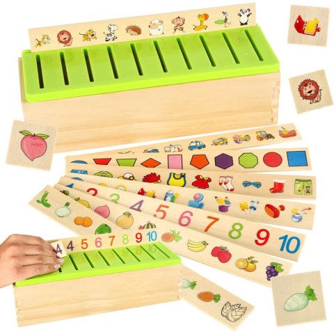 Sorter drewniany układanka logiczna dopasuj obrazki Sorter drewniany układanka logiczna dopasuj obrazki