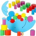Gra zręcznościowa montessori układanka balansująca klocki drewniane księżyc Gra zręcznościowa montessori układanka balansująca klocki drewniane księżyc