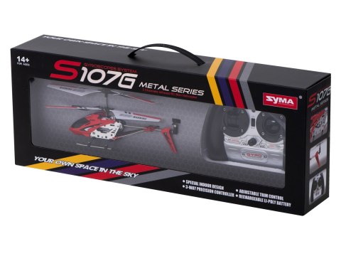 Helikopter zdalnie sterowany na pilota RC SYMA S107G czerwony Helikopter zdalnie sterowany na pilota RC SYMA S107G czerwony