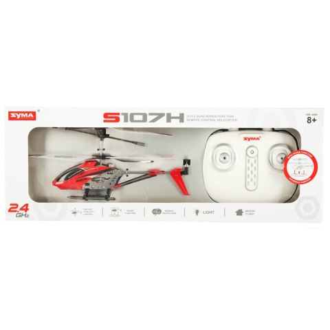 Helikopter zdalnie sterowany na pilota RC SYMA S107H 2.4GHz RTF czerwony Helikopter zdalnie sterowany na pilota RC SYMA S107H 2.4GHz RTF czerwony