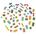 Tablica magnetyczna kredowa wielofunkcyjna miasto + kredka marker gąbka Tablica magnetyczna kredowa wielofunkcyjna miasto + kredka marker gąbka