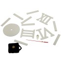 Zegar Ścienny naklejany DIY 3D regulowany rzymski srebrny 130cm Zegar Ścienny naklejany DIY 3D regulowany rzymski srebrny 130cm