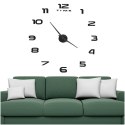 Zegar ścienny naklejany DIY duży regulowany 80-120cm czarny 12 cyfr Zegar ścienny naklejany DIY duży regulowany 80-120cm czarny 12 cyfr