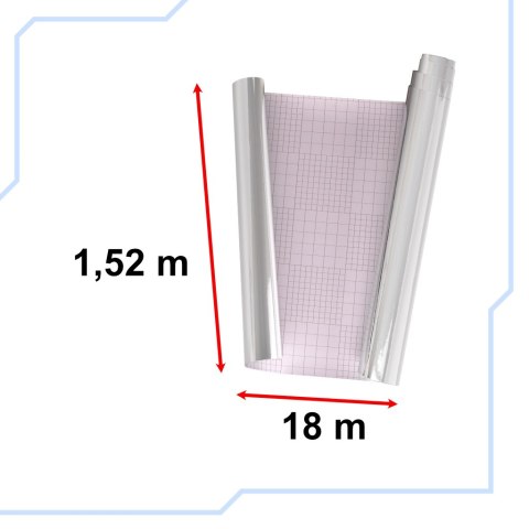 Folia rolka lustrzana lustro chrom srebrna 1,52x18m Folia rolka lustrzana lustro chrom srebrna 1,52x18m