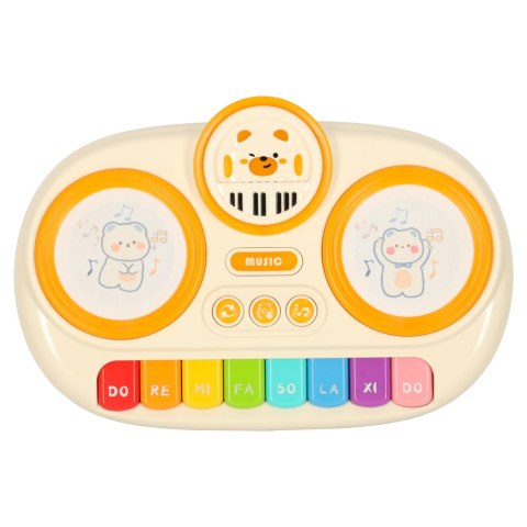 Pianinko organki interaktywne dla dzieci edukacyjne beżowy Pianinko organki interaktywne dla dzieci edukacyjne beżowy