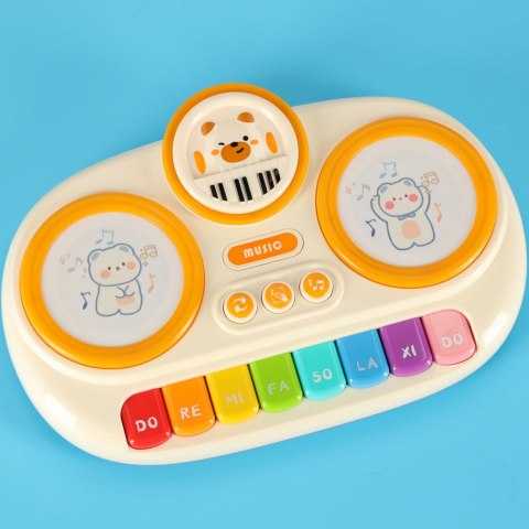 Pianinko organki interaktywne dla dzieci edukacyjne beżowy Pianinko organki interaktywne dla dzieci edukacyjne beżowy