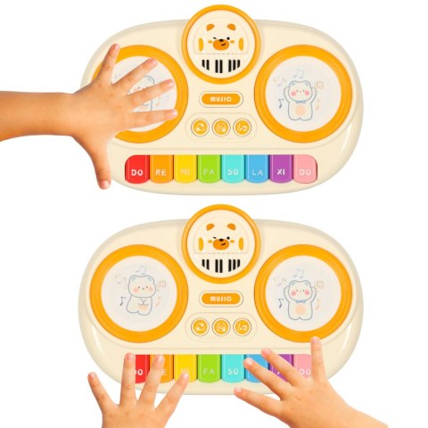 Pianinko organki interaktywne dla dzieci edukacyjne beżowy Pianinko organki interaktywne dla dzieci edukacyjne beżowy