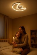 Lampa LED sufitowa plafon do pokoju dziecięcego ściemniana LUMELA + pilot księżyc biała Lampa LED sufitowa plafon do pokoju dziecięcego ściemniana LUMELA + pilot księżyc biała