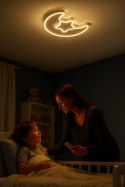 Lampa LED sufitowa plafon do pokoju dziecięcego ściemniana LUMELA + pilot księżyc biała Lampa LED sufitowa plafon do pokoju dziecięcego ściemniana LUMELA + pilot księżyc biała