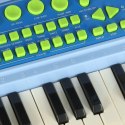 Keyboard dla dzieci pianinko interaktywne organki 37 klawiszy mikrofon statyw niebieskie Keyboard dla dzieci pianinko interaktywne organki 37 klawiszy mikrofon statyw niebieskie