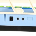 Keyboard dla dzieci pianinko interaktywne organki 37 klawiszy mikrofon statyw niebieskie Keyboard dla dzieci pianinko interaktywne organki 37 klawiszy mikrofon statyw niebieskie