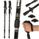 Kijki kije trekkingowe do nordic walking składane 2 sztuki czarne Kijki kije trekkingowe do nordic walking składane 2 sztuki czarne