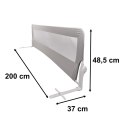 Barierka osłona ochronna do łóżka otwierana 200 cm szara Barierka osłona ochronna do łóżka otwierana 200 cm szara