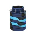 Butelka na wodę bidon silikonowy składany z uchwytem sportowy 500ml niebieski Butelka na wodę bidon silikonowy składany z uchwytem sportowy 500ml niebieski