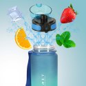 Butelka na wodę bidon ze słomką uchwytem sportowy 600ml niebiesko-zielony Butelka na wodę bidon ze słomką uchwytem sportowy 600ml niebiesko-zielony